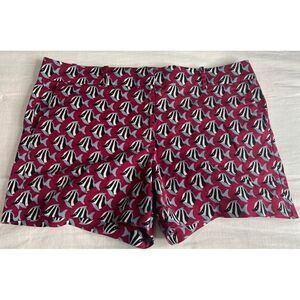 Ann Taylor Factory Maroon Fish Stretch Shorts Size 14